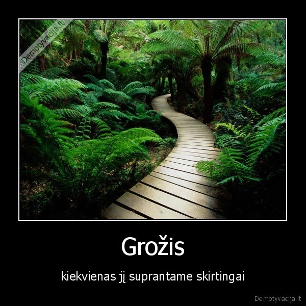 Grožis - kiekvienas jį suprantame skirtingai