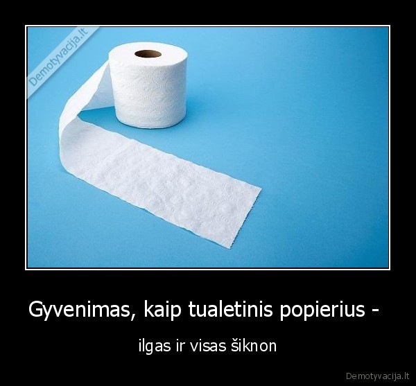 Gyvenimas, kaip tualetinis popierius -  - ilgas ir visas šiknon