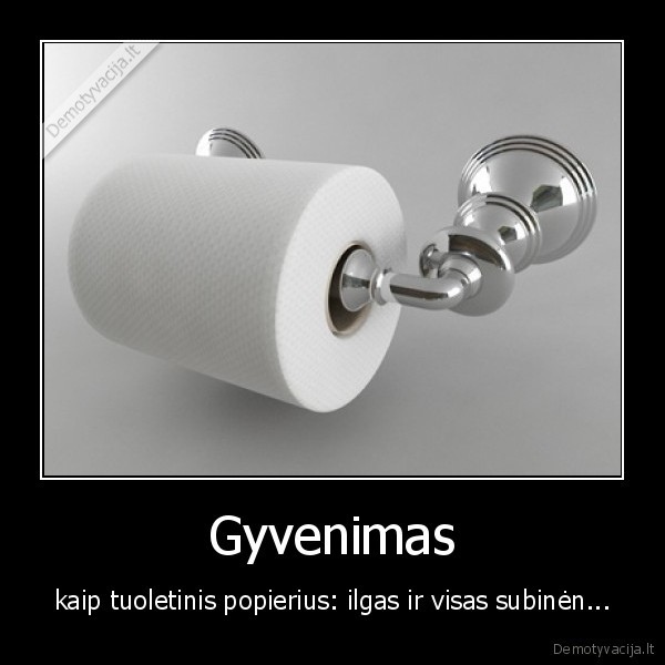 Gyvenimas - kaip tuoletinis popierius: ilgas ir visas subinėn...