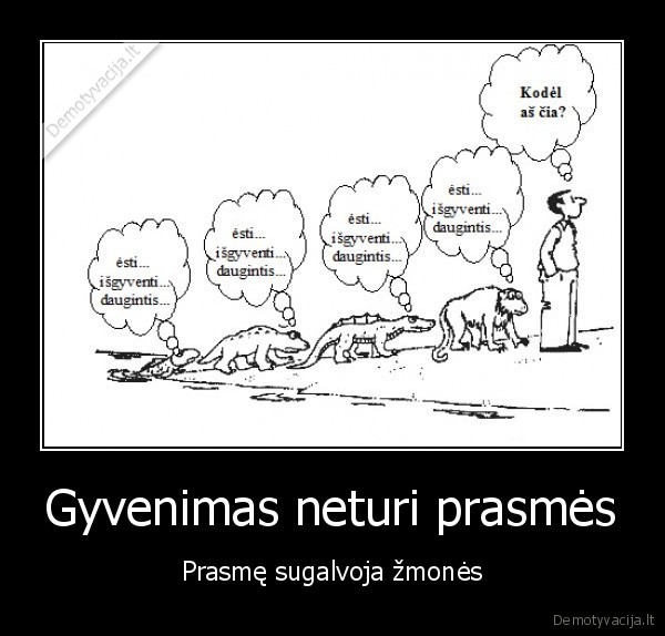 Gyvenimas neturi prasmės - Prasmę sugalvoja žmonės