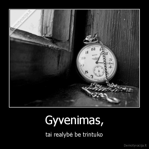 Gyvenimas, - tai realybė be trintuko