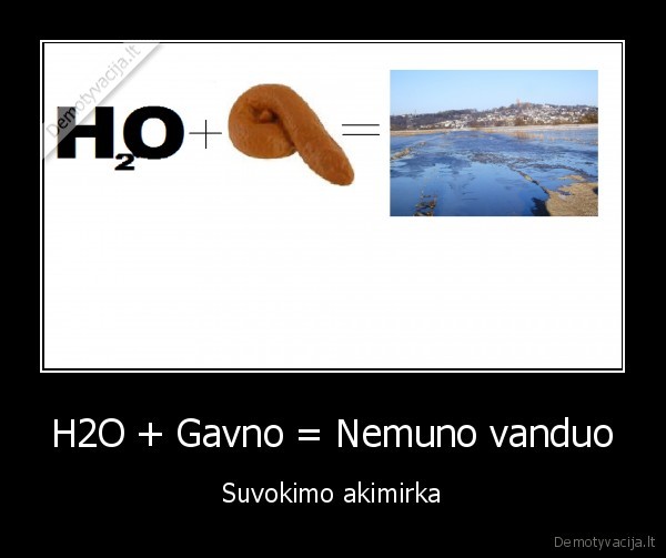 H2O + Gavno = Nemuno vanduo - Suvokimo akimirka