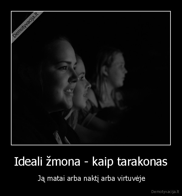 Ideali žmona - kaip tarakonas -  Ją matai arba naktį arba virtuvėje