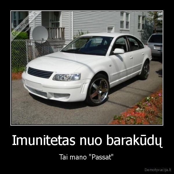 Imunitetas nuo barakūdų - Tai mano "Passat"