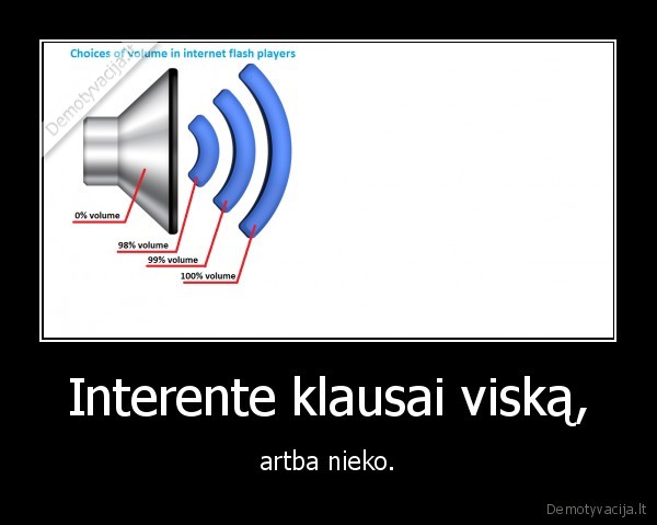 Interente klausai viską, - artba nieko.