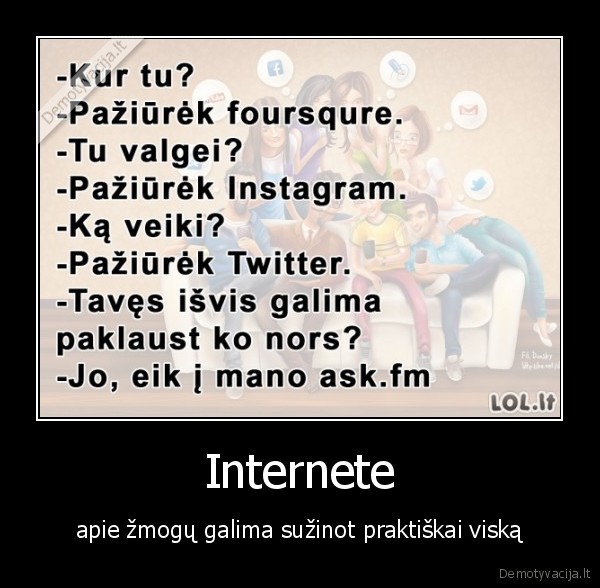 Internete - apie žmogų galima sužinot praktiškai viską