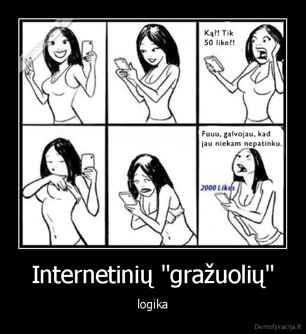 Internetinių "gražuolių" - logika