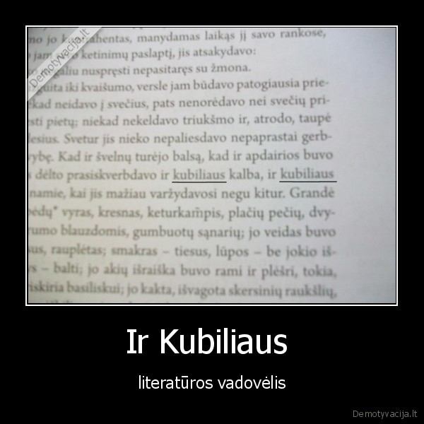 Ir Kubiliaus  - literatūros vadovėlis