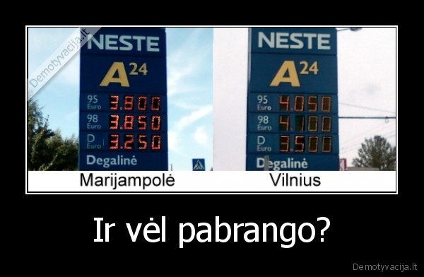 Ir vėl pabrango? - 