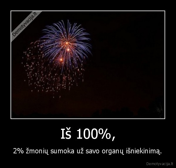 Iš 100%, - 2% žmonių sumoka už savo organų išniekinimą.