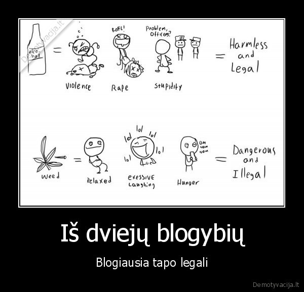 Iš dviejų blogybių - Blogiausia tapo legali