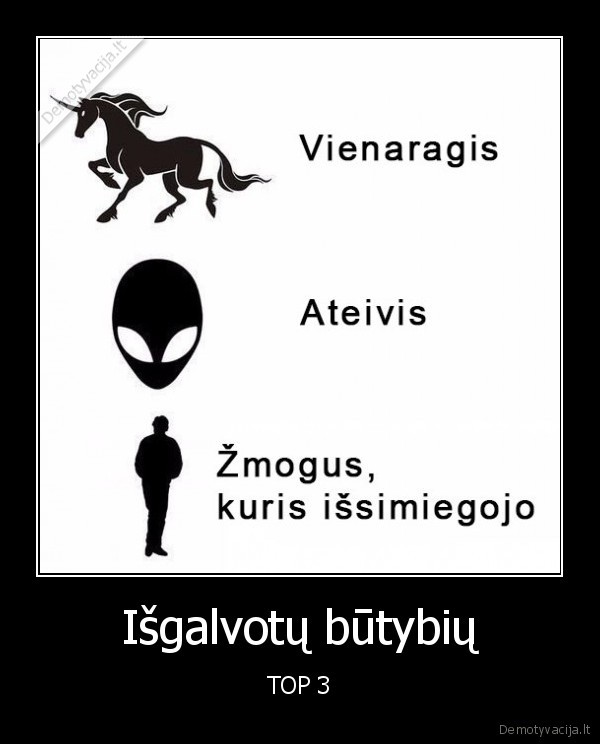 Išgalvotų būtybių - TOP 3