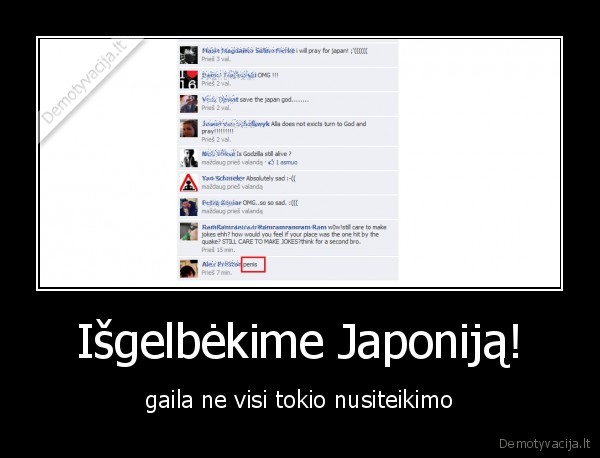 Išgelbėkime Japoniją! - gaila ne visi tokio nusiteikimo