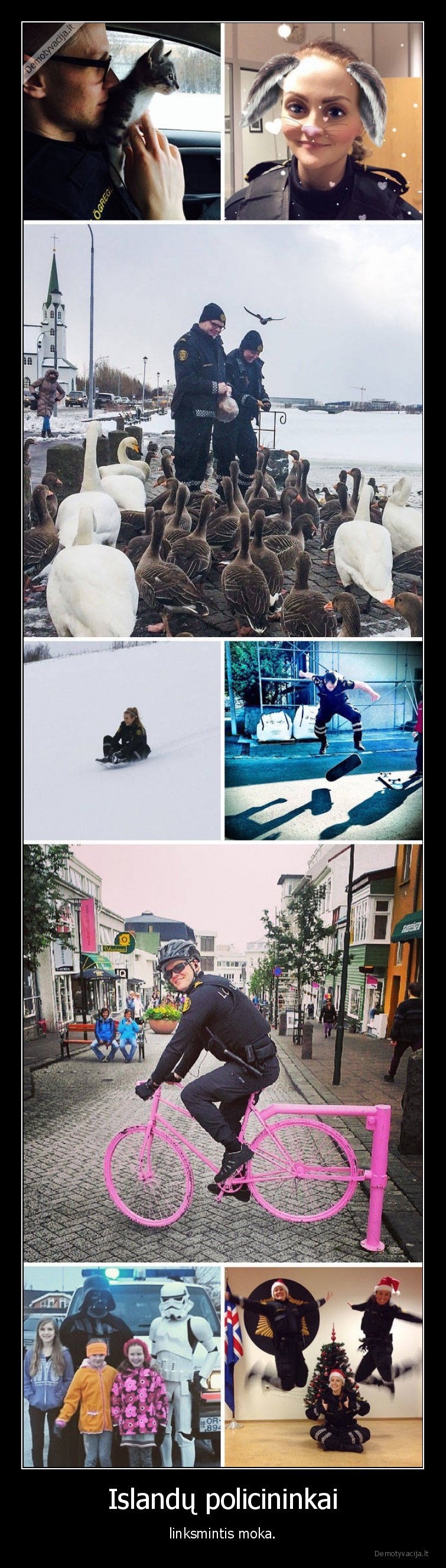 Islandų policininkai - linksmintis moka.