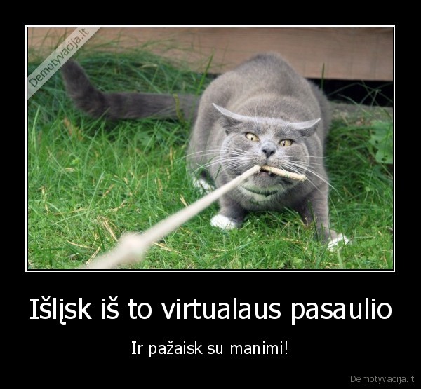 Išlįsk iš to virtualaus pasaulio - Ir pažaisk su manimi!