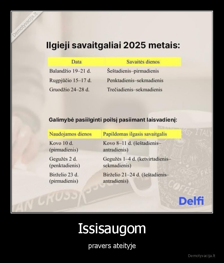 Issisaugom - pravers ateityje