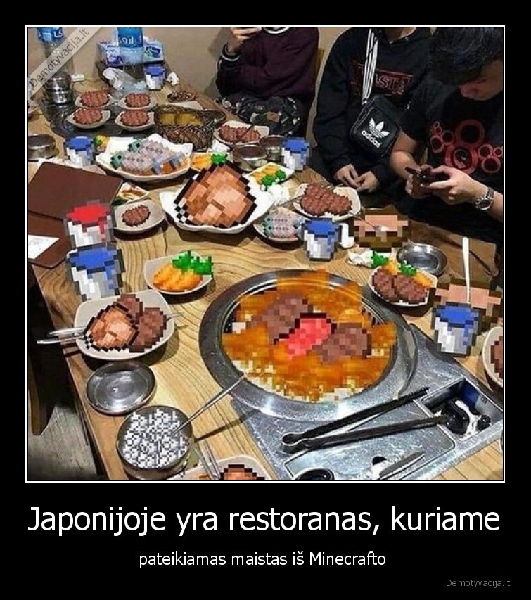 Japonijoje yra restoranas, kuriame - pateikiamas maistas iš Minecrafto 