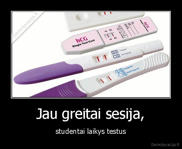 Jau greitai sesija, - studentai laikys testus