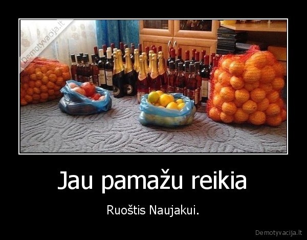 Jau pamažu reikia - Ruoštis Naujakui.