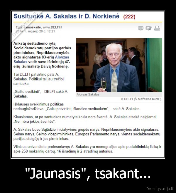 "Jaunasis", tsakant... - 