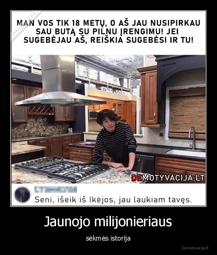 Jaunojo milijonieriaus - sėkmės istorija