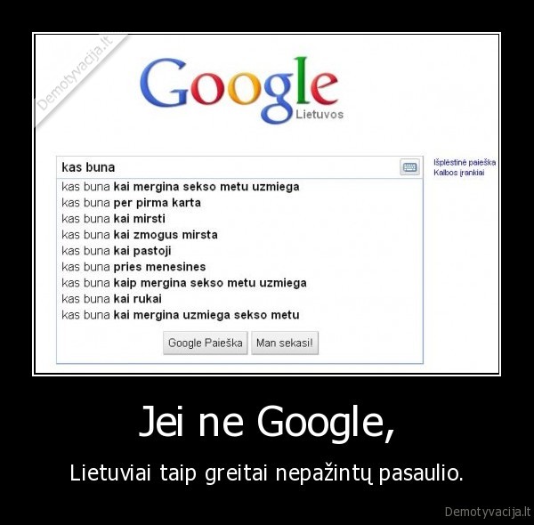 Jei ne Google, - Lietuviai taip greitai nepažintų pasaulio.