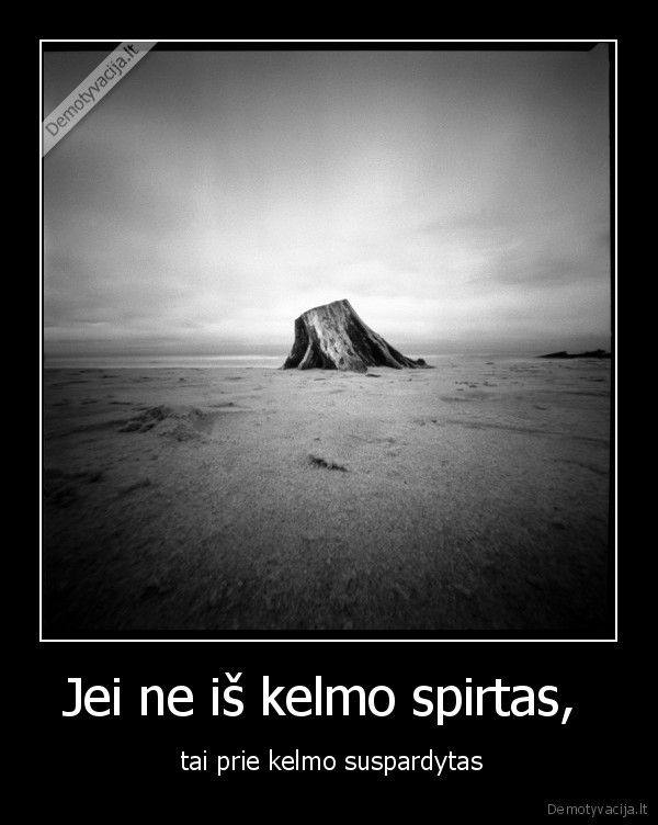 Jei ne iš kelmo spirtas,  -  tai prie kelmo suspardytas