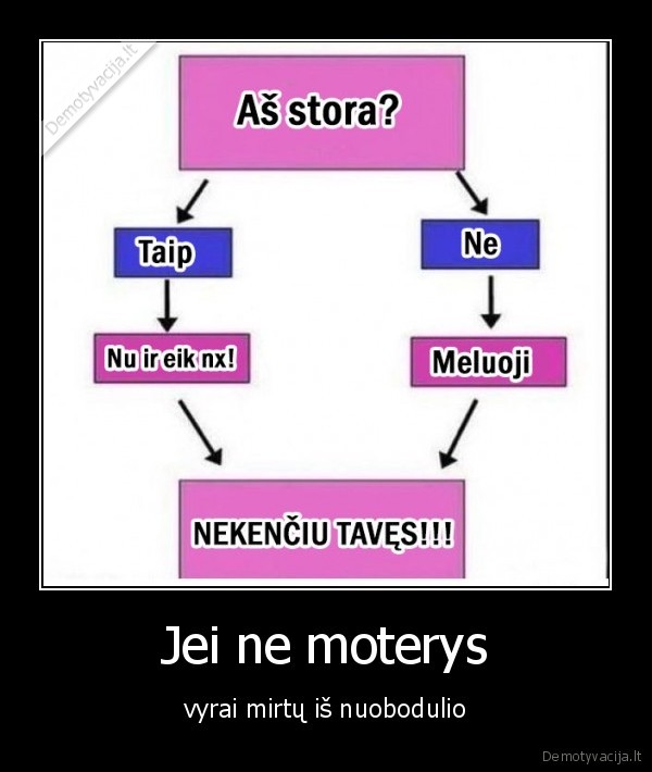 Jei ne moterys - vyrai mirtų iš nuobodulio