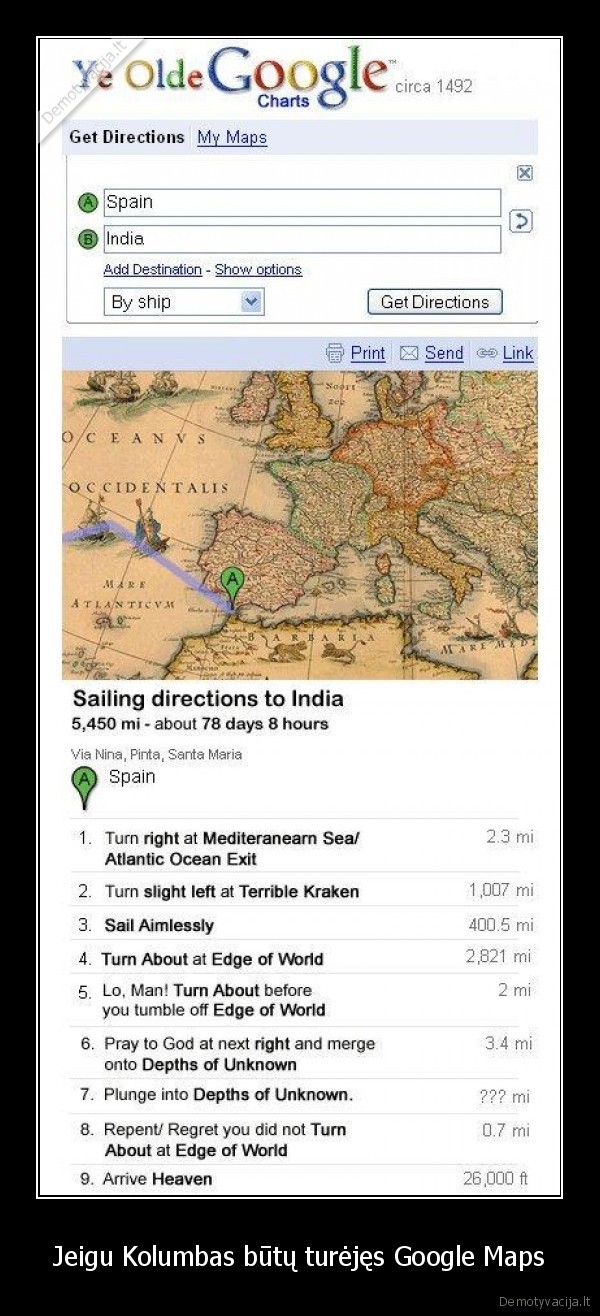 Jeigu Kolumbas būtų turėjęs Google Maps - 