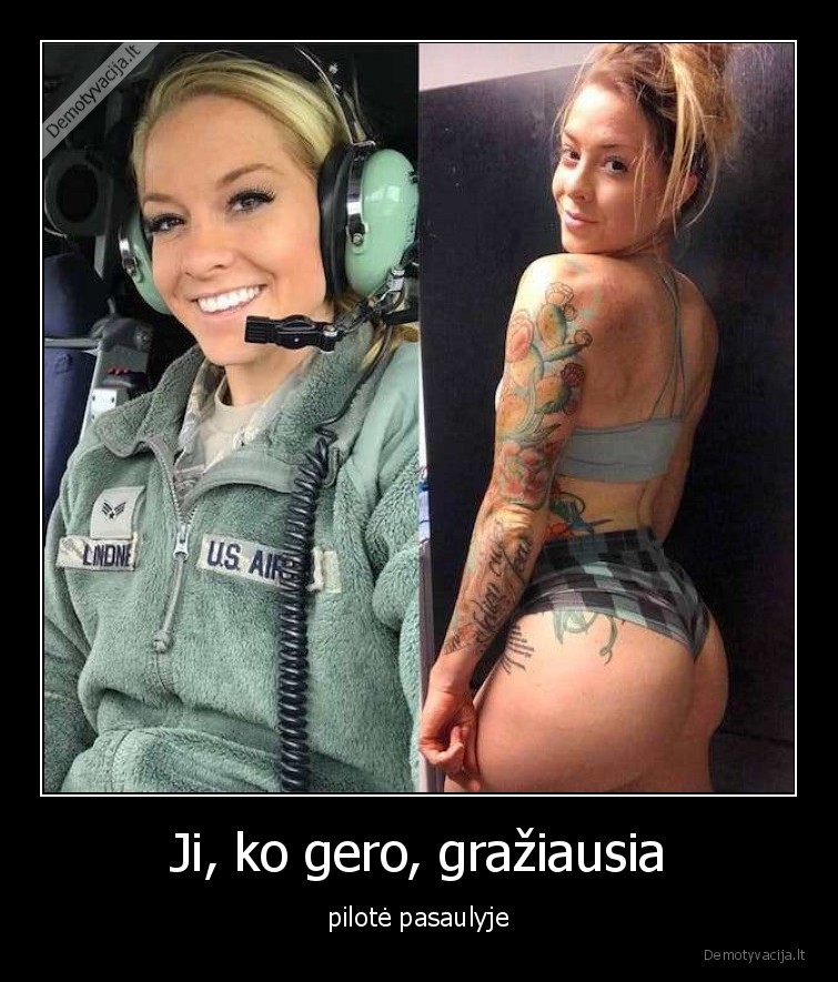 Ji, ko gero, gražiausia - pilotė pasaulyje