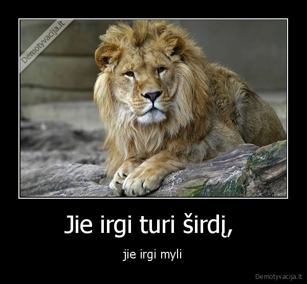 Jie irgi turi širdį,  - jie irgi myli