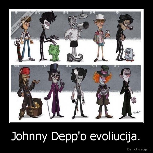 Johnny Depp'o evoliucija. - 