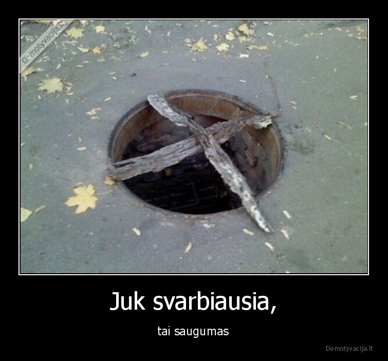 Juk svarbiausia, - tai saugumas