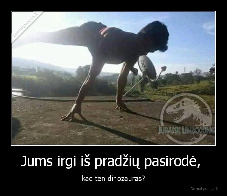 Jums irgi iš pradžių pasirodė,  - kad ten dinozauras?