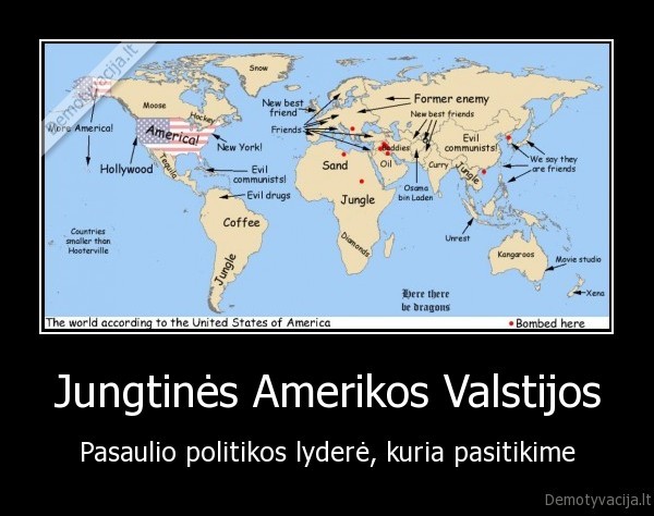 Jungtinės Amerikos Valstijos - Pasaulio politikos lyderė, kuria pasitikime