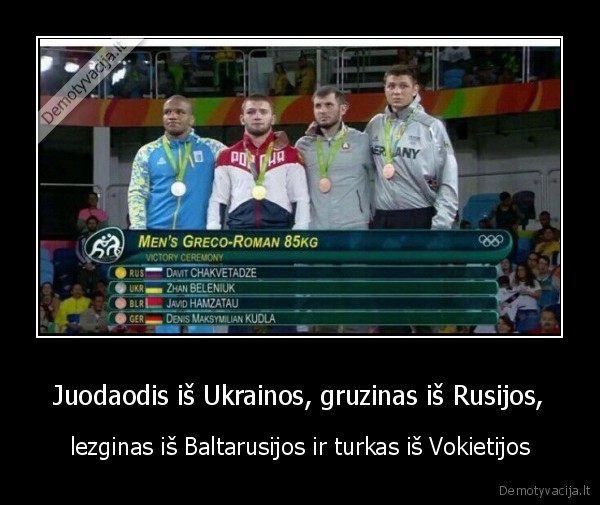 Juodaodis iš Ukrainos, gruzinas iš Rusijos, - lezginas iš Baltarusijos ir turkas iš Vokietijos