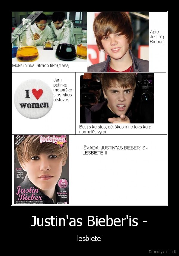 Justin'as Bieber'is - -  lesbietė!