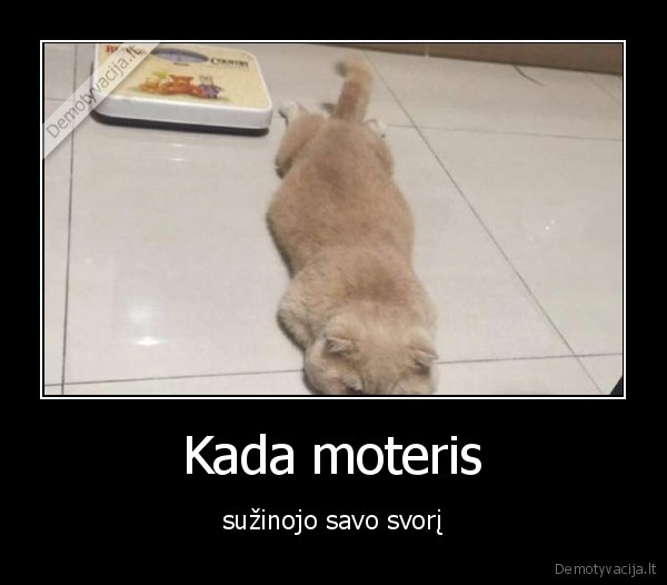 Kada moteris - sužinojo savo svorį