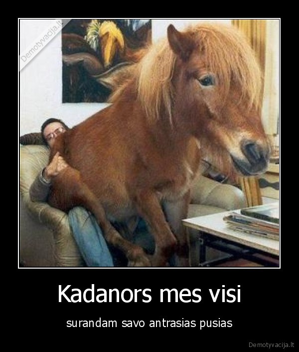 Kadanors mes visi - surandam savo antrasias pusias