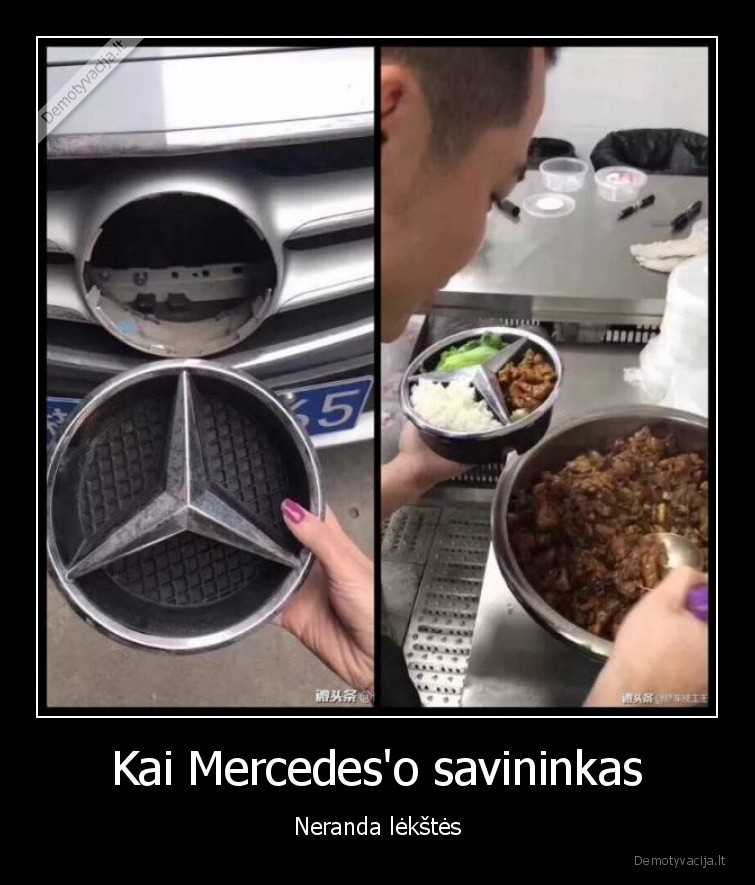 Kai Mercedes'o savininkas - Neranda lėkštės