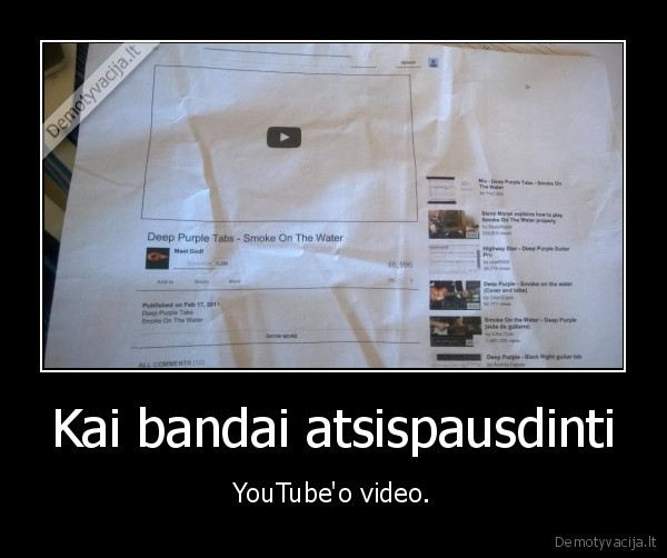 Kai bandai atsispausdinti - YouTube'o video.