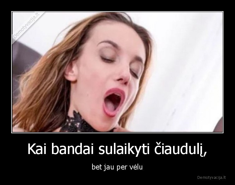 Kai bandai sulaikyti čiaudulį, - bet jau per vėlu