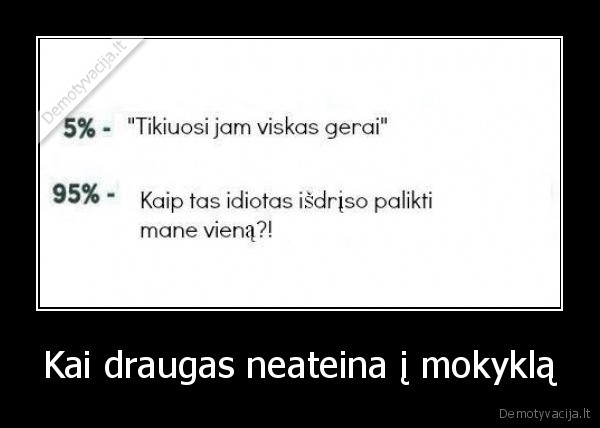 Kai draugas neateina į mokyklą - 