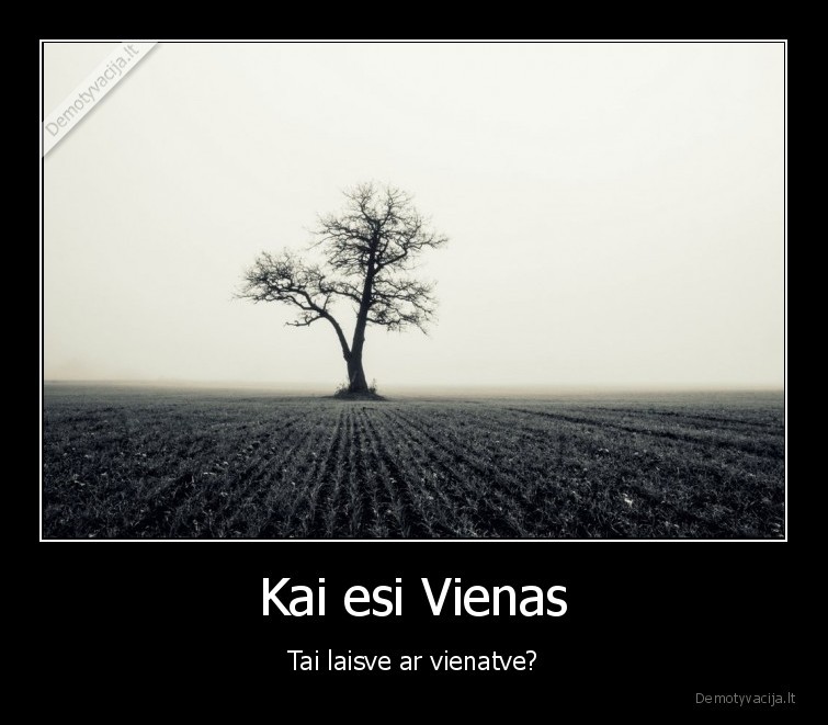 Kai esi Vienas - Tai laisve ar vienatve?