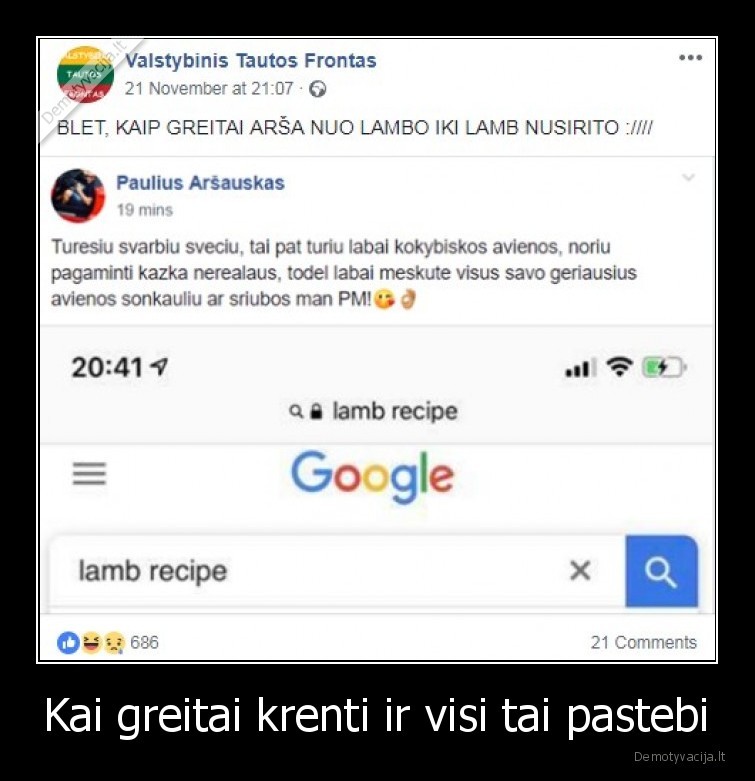 Kai greitai krenti ir visi tai pastebi - 