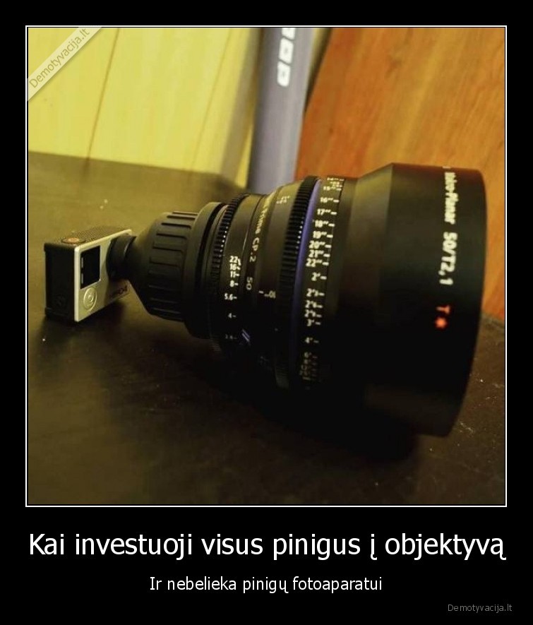 Kai investuoji visus pinigus į objektyvą - Ir nebelieka pinigų fotoaparatui