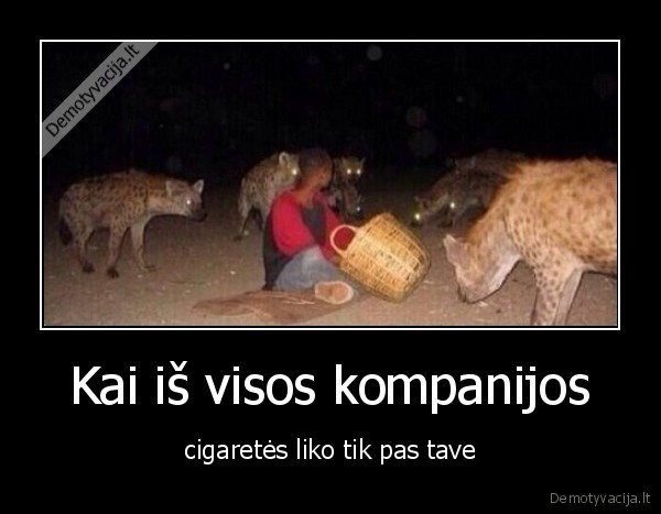 Kai iš visos kompanijos - cigaretės liko tik pas tave