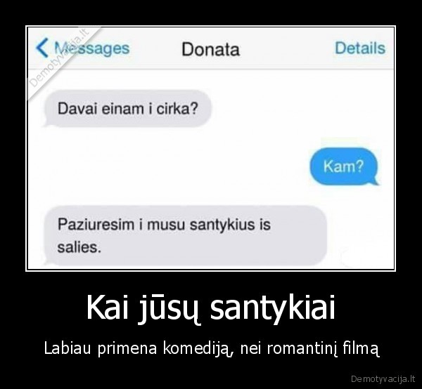 Kai jūsų santykiai - Labiau primena komediją, nei romantinį filmą