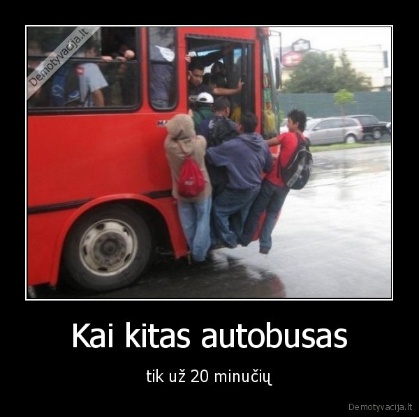 Kai kitas autobusas - tik už 20 minučių