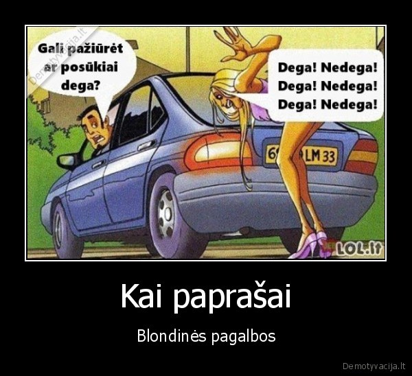 Kai paprašai - Blondinės pagalbos